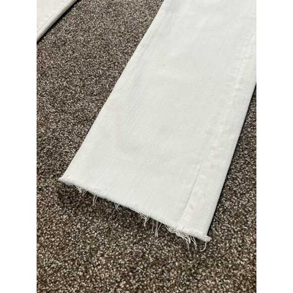 Veronica Beard White Carly Kick Flare High Rise Jeans Size 29/8 Stretch Zipper - Picture 16 of 16